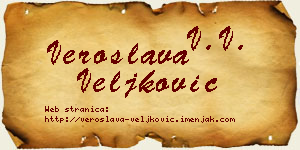 Veroslava Veljković vizit kartica